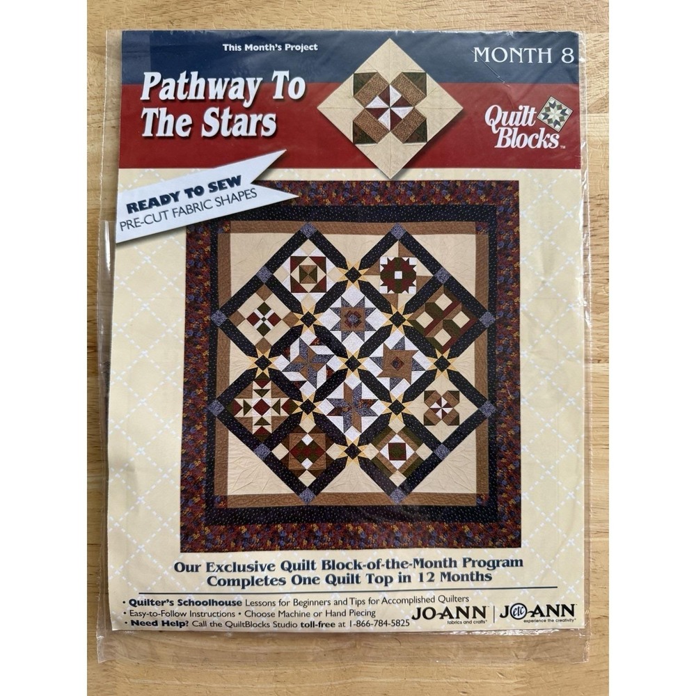Joann 2001 Pathway To The Stars Quilt Block Kit‎ Month 8 FIREWORKS